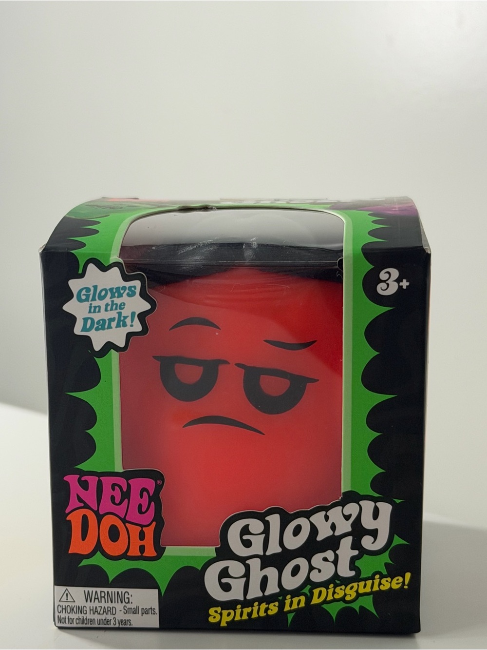 Glowy Ghost Kids Stress Toy - Red (Glows in the Dark)